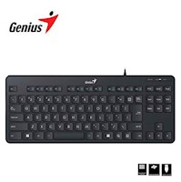 Teclado Genius Compact Multimedia Keyboard Luxe Mate 110 Negro