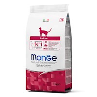 Comida Gatos Adultos Monge Superpremium Indoor Pollo 1.5kg