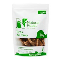 Snack Perro Natural Feast Tiras de Pavo Deshidratadas 100gr