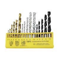 Set de Brocas x 16 Unidades para Madera/Metal/Concreto Kamasa KM1065
