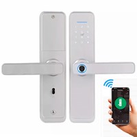 Cerradura Chapa Smart Inteligente Biometrica Digital Wifi Blanco modelo X9