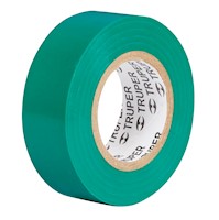 Cinta aislante de 9 m x 19 mm, verde, Truper