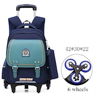 Makeway - Mochila con 6 ruedas escaladoras para niños - C5