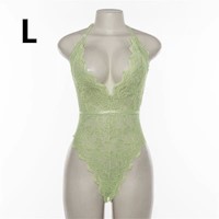 Sexy lencería  - verde negro blanco S
