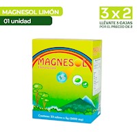 3X2: MAGNESOL EFERVESCENTE LIMÓN x 33 sobres