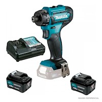 Makita Taladro Atornillador 1/4" 12V 30 Nm 2 x 4.0 Ah