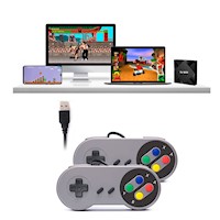 Mandos Super nintendo SNES para PC y TV Box con Conexion USB 2 unidades Clon AAA
