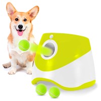 Lanzador de Pelotas Automático Juguete Interactivo para Perros Mascotas Amarillo MK8