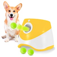 Lanzador de Pelotas Automático Juguete Interactivo para Perros Mascotas Naranja MK8