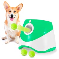 Lanzador de Pelotas Automático Juguete Interactivo para Perros Mascotas Verde MK8