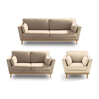 JUEGO DE SALA 3-2-1 MARSELLA - BEIGE