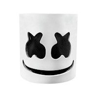 Máscara de DJ Marshmello con Luces LED para Halloween y Cosplay