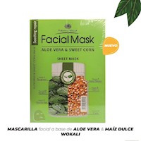 MASCARILLA FACIAL DE ALOE VERA Y MAIZ DULCE WOKALI