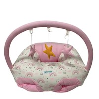 Puff de Descanso Bebé 2 en 1  rosado arcoiris - soporte 360