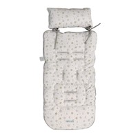 Colchoneta para Coches maternelle luna estrella, para coche de paseo o en la silla de auto,acolchado, suave, reversible, adaptable