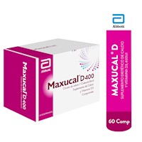 Maxucal D 400, 1500 mg de Citrato de calcio + 400 UI de Vit D x 60 comprimidos