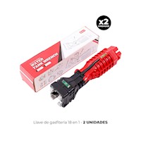 2 LLAVE DE GASFITERIA 18 EN 1