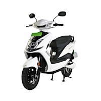 Moto eléctrica marca Okaya, con batería de litio removible LFP de 72V 30AH, color blanco