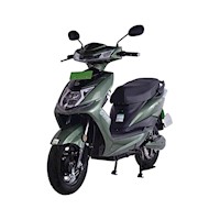 Moto eléctrica marca Okaya, con batería de litio removible LFP de 72V 30AH, color verde mate