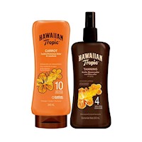 HAWAIIAN TROPIC CARROT FPS10 + BRONCEADOR TANNING FPS4