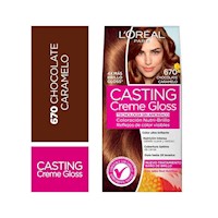 Tinte para Cabello Chocolate Caramelo 670 Casting Creme Gloss Loreal