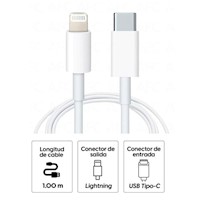 Cable Cargador Usb-C a Lightning 1m compatible Iphone Ipad