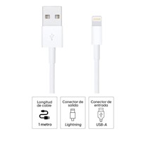 Cable para iPhone Lightning a USB 1M