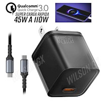 Cargador con Carga Super Rapida y Cable para Samsung de 45w a 110W