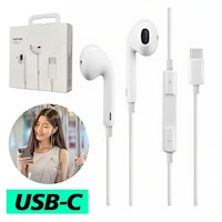 Audifonos para iPhone de cable conector Tipo C USB-C