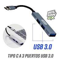 Adaptador Hub Tipo C a USB 3.0 3 Puertos PC, Laptop, Android