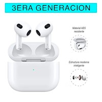 Audifonos para Iphone Air Pro 3ra Generacion - Pods Generico