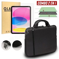Combo Protector para Ipad Mica de Vidrio 11 + Funda 11 Maletin + Asa