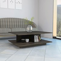 MESA DE CENTRO BENGALI -C/W, MODELO: BENGALI, COLOR: COÑAC/WENGUE, MARCA TUHOME