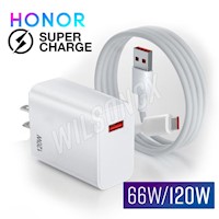 Cargador Carga Super Rapida 66W + 120W Compatible Honor + Huawe