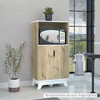 MUEBLE DE MICROONDAS BAJO BI-COLOR 2 PUERTAS - DUNA / BLANCO | TUHOME