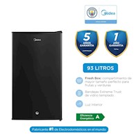 Frigobar Midea De 93 Litros MDRD142FGR30PE Negro