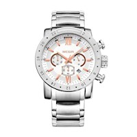 Reloj Megir Hombre Acero Plateado MEG-78