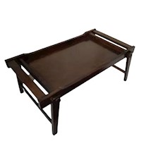 Mesa Plegable De Madera Con Bordes En Pino Marron