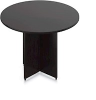 Mesa Redonda de Melamina Negro 106cm