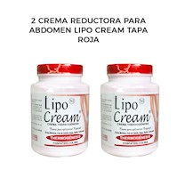 2 Crema Reductora para Abdomen Lipo Cream Tapa Roja