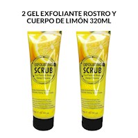 2 2 Gel Exfoliante Rostro y Cuerpo de Limón 320ml