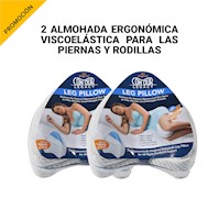 2 Almohadas Ergonómicas Viscoelástica Para Las Piernas Y Rodillas