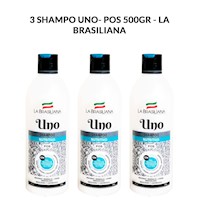 3 Shampo Uno- Pos 500gr - La Brasiliana