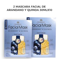 2 Mascara Facial de Arandano y Quinoa 30mlx10 piezas.