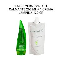 1 Aloe vera 99%  + 1 Crema depiladora Lampiña