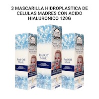 3 Mascarilla Hidroplastica de Celulas Madres Con Acido Hialuronico 120g