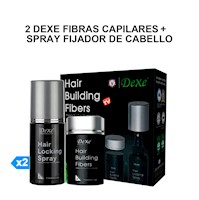 2 Dexe Fibras Capilares + Spray Fijador de Cabello