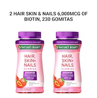2 Hair Skin & Nails 6,000mcg of Biotin, 230 Gomitas