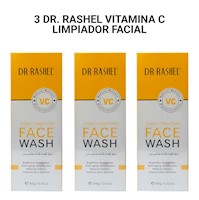 3 Dr. Rashel Vitamina C Limpiador Facial Iluminador 100g