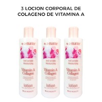 3 Locion Corporal de Colageno de vitamina A 500ml